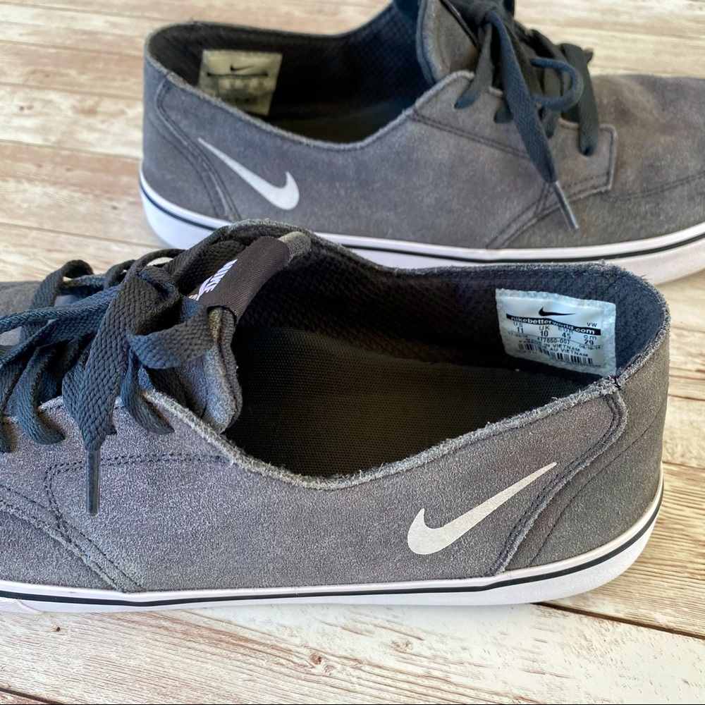 Nike SB Men's Braata LR Canvas Grey/White Size 11